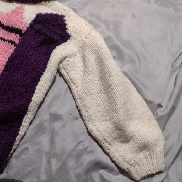 Vintage Children's Hand Knitted Long Sleeve Crayon Sweater - Picture 4 of 8